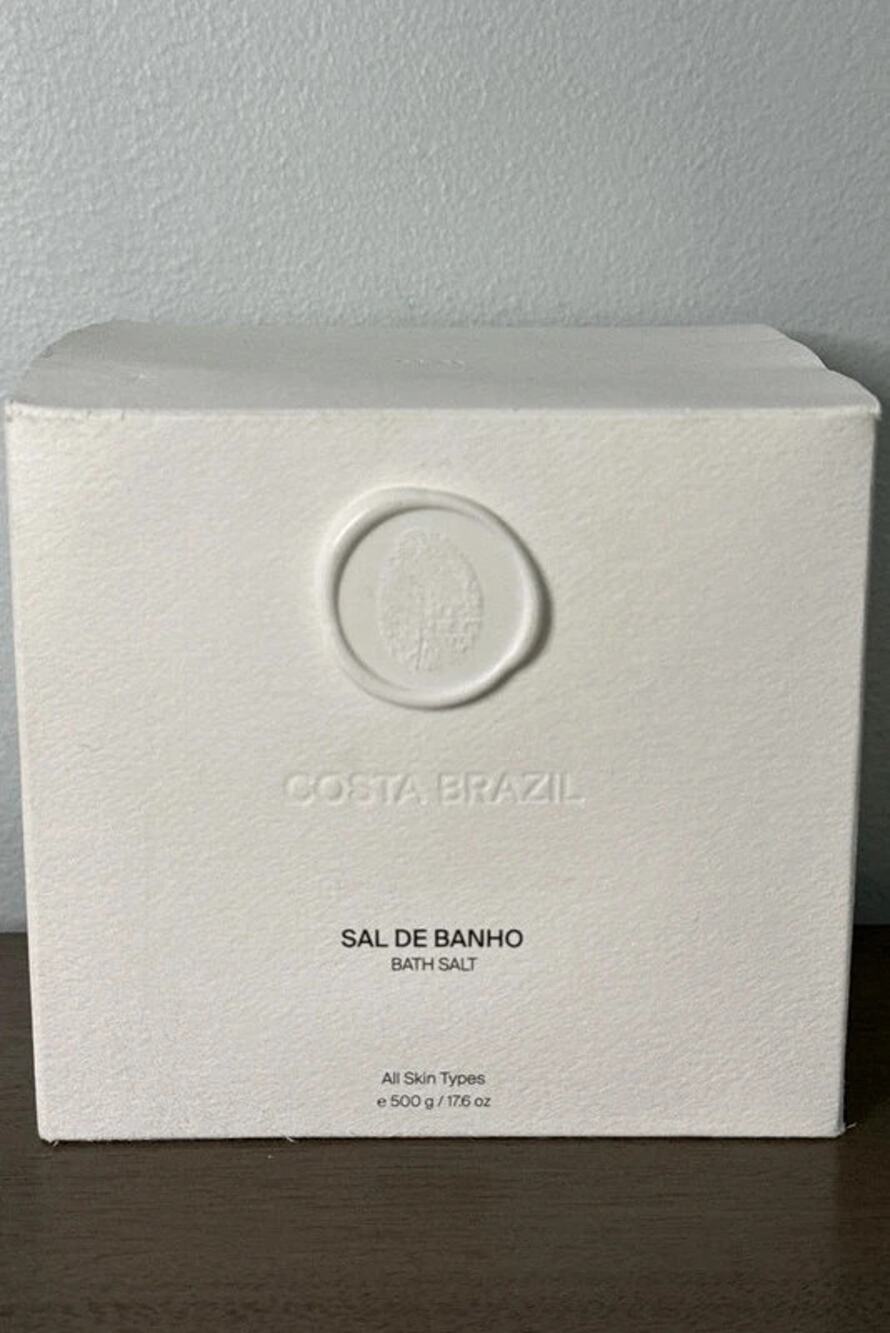 Costa Brazil Sal de Banh Bath Salt  (17.6 oz) Refillable Canister NIB